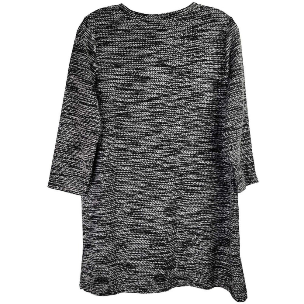Chicos Zenergy Sweatshirt Womens Size 1 Medium Black White Rayon Pullover - Picture 3 of 9
